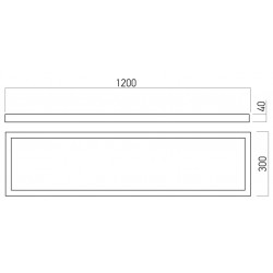 Panou LED aparent XPLANET 40W 1200x300mm Alb Neutru