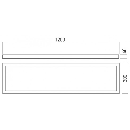 Panou LED aparent XPLANET 40W 1200x300mm Alb Neutru