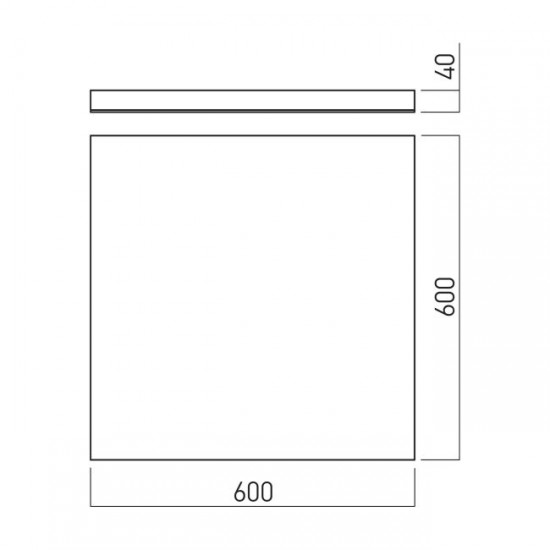Panou LED XICE 40W 600x600mm montaj aplicat IP40