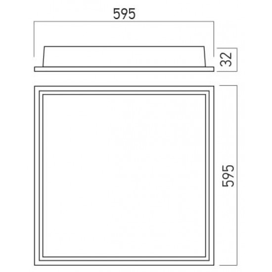 Panou LED pentru camere curate XPLANET 36W 600x600mm tratat antibacterian montaj incastrat IP65