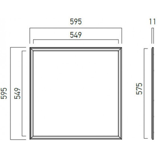 Panou LED XWIDE 40W 600x600mm Alb Neutru