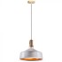 Pendul Metal Alb cu Partea Superioara de Lemn Ф350mm