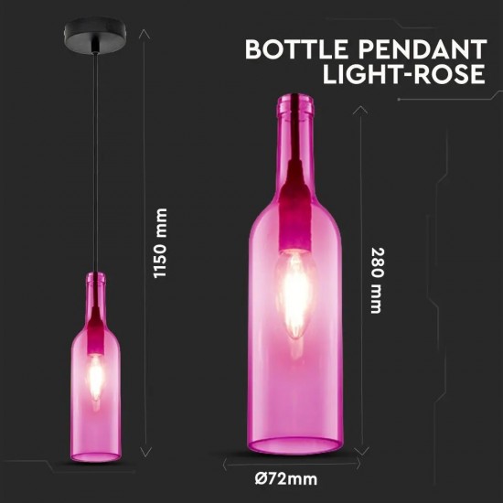Pendul Tip Sticla Roz
