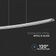 Pendul Crom si Sticla 18W Alb Neutru