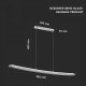 Pendul Crom si Sticla 18W Alb Neutru