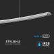 Pendul Crom si Sticla 18W Alb Neutru