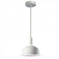 Pendul Plastic E14 cu Margine Mobila de Aluminiu Alb