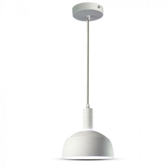 Pendul Plastic E14 cu Margine Mobila de Aluminiu Alb