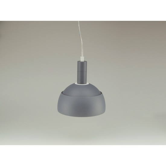 Pendul Plastic E14 cu Margine Mobila de Aluminiu Gri