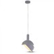 Pendul Plastic E14 cu Margine Mobila de Aluminiu Gri