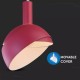 Pendul Plastic E14 cu Margine Mobila de Aluminiu Roz