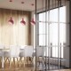 Pendul Plastic E14 cu Margine Mobila de Aluminiu Roz