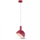 Pendul Plastic E14 cu Margine Mobila de Aluminiu Roz