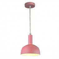 Pendul Plastic E14 cu Margine Mobila de Aluminiu Roz