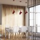 Pendul Plastic E14 cu Margine Mobila de Aluminiu Rosu