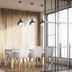 Pendul Plastic E14 cu Margine Mobila de Aluminiu Albastru