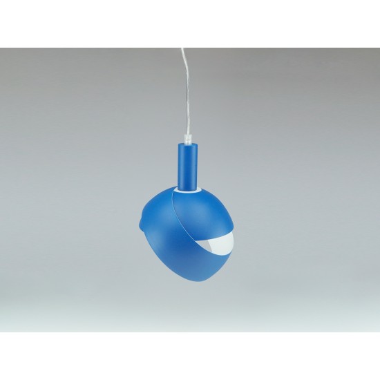Pendul Plastic E14 cu Margine Mobila de Aluminiu Albastru