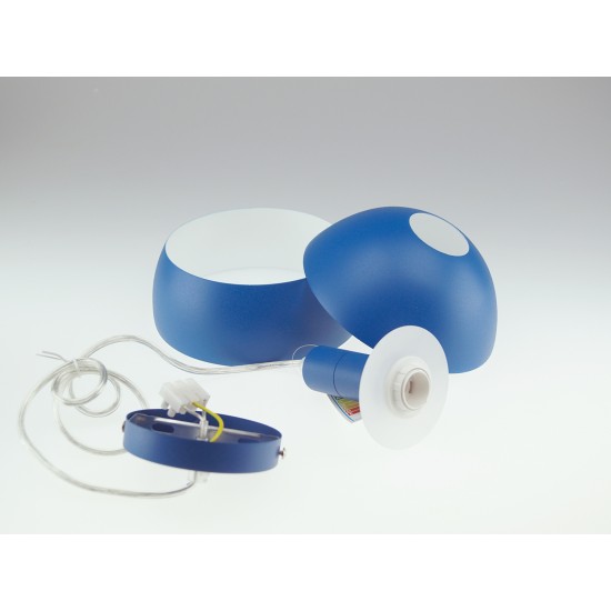Pendul Plastic E14 cu Margine Mobila de Aluminiu Albastru