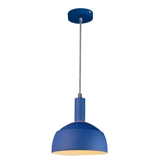Pendul Plastic E14 cu Margine Mobila de Aluminiu Albastru