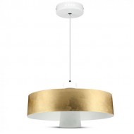 Pendul LED 7W Abajur Auriu Acrilic Alb Neutru