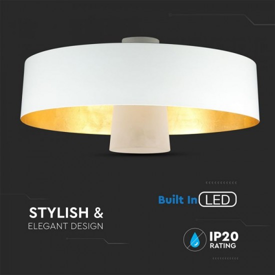 Pendul LED 7W Abajur Alb Acrilic Alb Cald