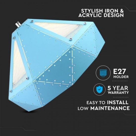 Pendul Pastel Prismatic Albastru