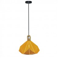 Pendul Pastel cu Lemn Prismatic Galben