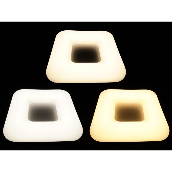 Pendul LED de suprafata patrat 25W dimabil 3 in 1 cu telecomanda