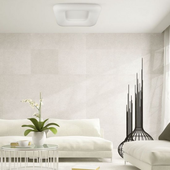 Pendul LED de suprafata patrat 40W dimabil 3 in 1 cu telecomanda