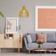 Pendul Lemn cu capac decorativ crom si abajur rotund 350mm