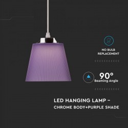 Pendul LED 7W Corp Violet Crom Alb Neutru