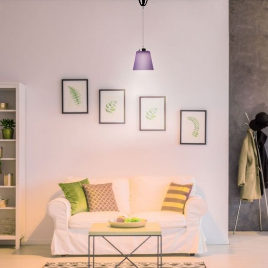 Pendul LED 7W Corp Violet Crom Alb Neutru