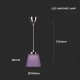Pendul LED 7W Corp Violet Crom Alb Neutru