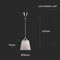 Pendul LED 7W Corp Alb Crom Alb Neutru