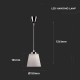 Pendul LED 7W Corp Alb Crom Alb Neutru