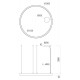 Pendul LED rotund 75W XAMBIT alb 1200mm