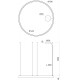 Pendul LED rotund 97W XAMBIT negru 1540mm
