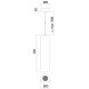 Pendul LED 20W suspendat XFOCUS negru 36 grade Alb Neutru