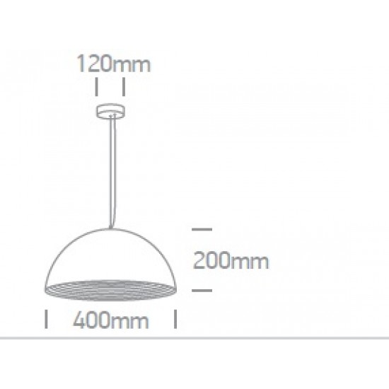 Pendul Dela SCHRACK soclu E27 IP20 negru