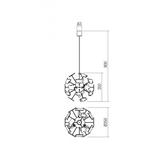 Pendul SAFARI Smarter pentru copii cu decoratiuni PVC multicolore 350mm soclu E14 IP20