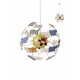 Pendul SAFARI Smarter pentru copii cu decoratiuni PVC multicolore 350mm soclu E14 IP20