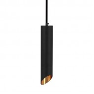 Pendul aluminiu negru D:55x200mm soclu GU10 IP20