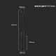 Pendul aluminiu negru D:60x300mm soclu GU10 IP20