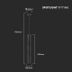 Pendul aluminiu negru D:60x500mm soclu GU10 IP20