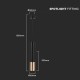Pendul aluminiu negru auriu D:60x300mm soclu GU10 IP20