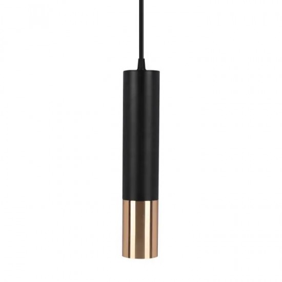Pendul aluminiu negru auriu D:60x300mm soclu GU10 IP20