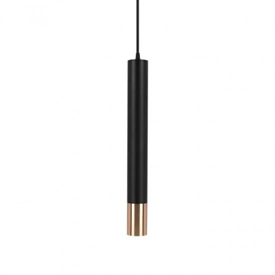 Pendul aluminiu negru auriu D:60x500mm soclu GU10 IP20
