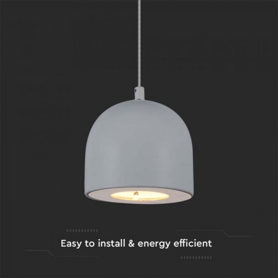 Pendul LED 8.5W 100mm corp gri lumina calda IP20