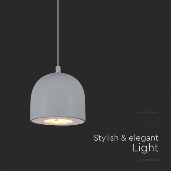 Pendul LED 8.5W 100mm corp gri lumina calda IP20