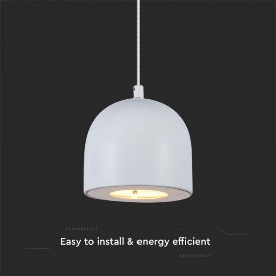 Pendul LED 8.5W 100mm corp alb lumina calda IP20